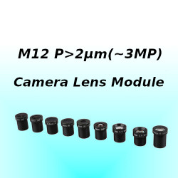 M12 カメラレンズモジュール Ø6.7mm(≤1/2.7"), 2µm(~2MP,3MP)センサー