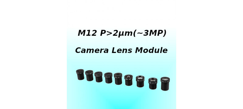 M12 カメラレンズモジュール Ø6.7mm(≤1/2.7"), 2µm(~2MP,3MP)センサー